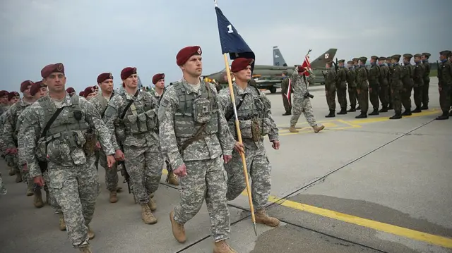 U.S. Infantry Troops Arrive In Poland For Exercises