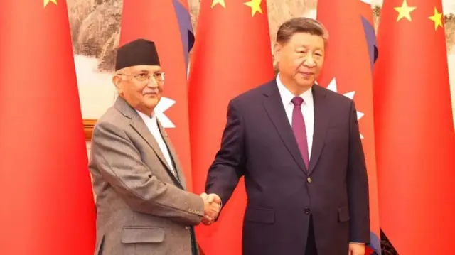 प्रधानमन्त्री केपी शर्मा ओली र चीनका राष्ट्रपति सि जिनपिङ्
