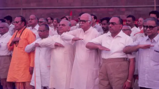 ਲਾਲ ਕ੍ਰਿਸ਼ਨ ਅਡਵਾਨੀ ਦੀ ਆਰਐੱਸਐੱਸ ਦੇ ਸਮਾਗਮ ਦੀ ਤਸਵੀਰ