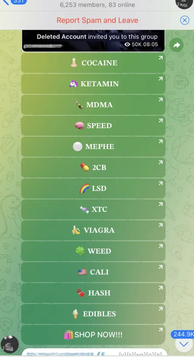 6235 सदस्यों वाले ड्रग्स से जुड़े एक चैनल पर कई तरह के नशीले पदार्थ मिलते हैं. इसके साथ ही इस टेलीग्राम चैनल पर शहर में कहां-कहां नशीले पदार्थ मिल सकते हैं ये भी बताया जाता है.