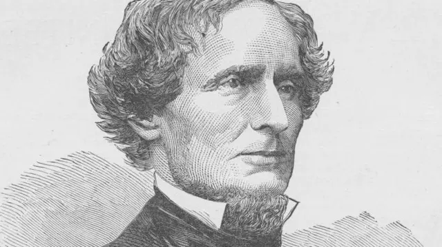  el expresidente de los estados confederados, Jefferson Davis