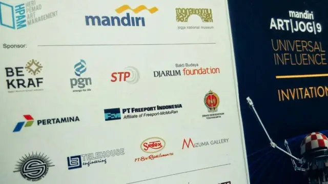 Nama PT Freeport Indonesia ada dalam daftar sponsor ArtJog 2016.