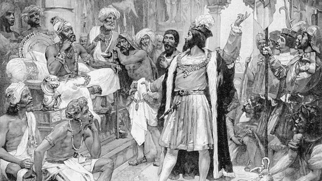 রাজার মুখোমুুখি ভাস্কো ডা গামা