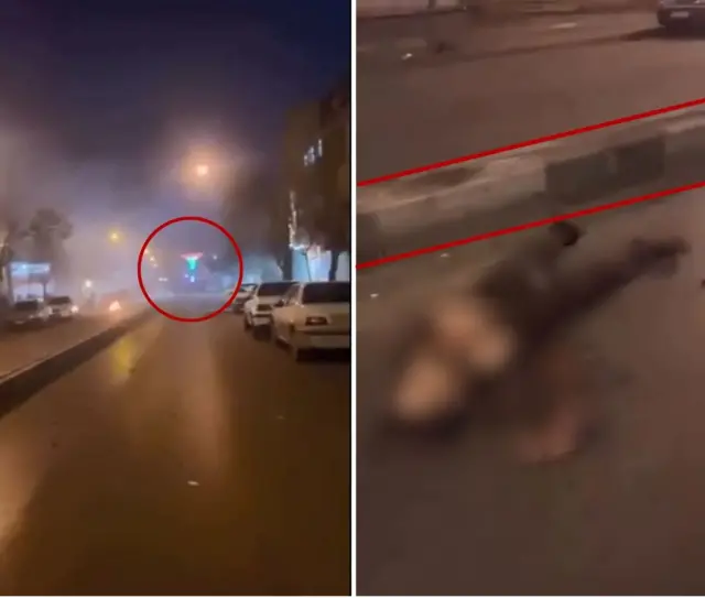 اسکرینشاتی از ویدیوی مردی که گفته میشود با نارنک کشته شده است