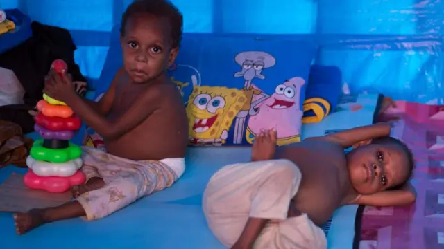 Gizi buruk, Asmat, Papua Selatan, TNI, Distrik Akat, Kampung Ayam