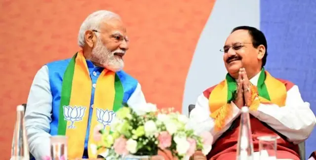 નરેન્દ્ર મોદી અને જેપી નડ્ડા