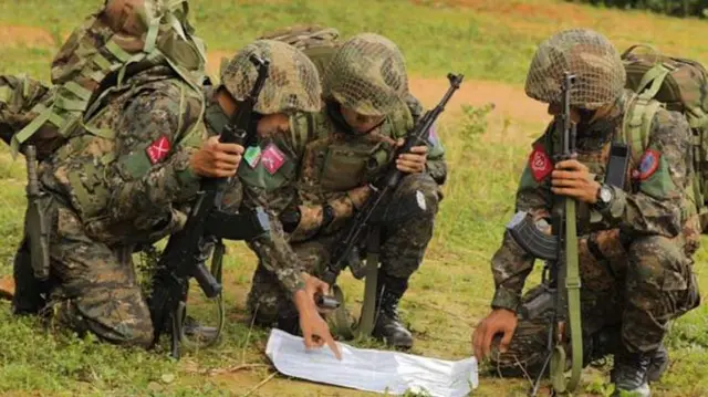 မြောက်ပိုင်းမဟာမိတ် ၃ ဖွဲ့ စစ်ဆင်ရေးသရုပ်ပြ (ပုံဟောင်း) 