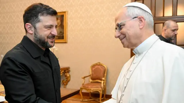 Володимир Зеленський та Папа Римський Лев ХІV, 9 грудня 2025 року, Ватикан