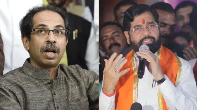 उद्धव ठाकरे आणि एकनाथ शिंदे