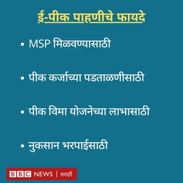 ई-पीक पाहणीचे फायदे