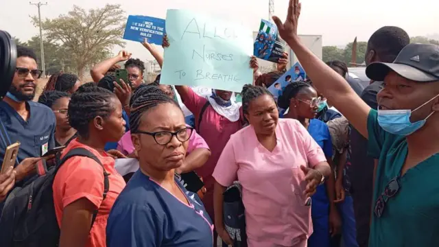 Nurses protest