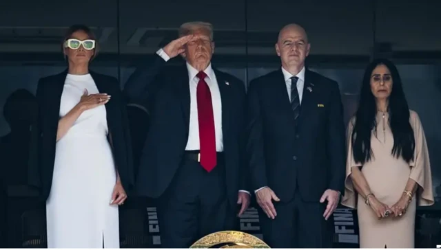 Мелания Трамп на финале Клубного чемпионата мира по футболу в июле в Нью-Йорке