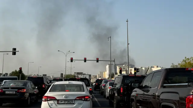 Katar'ın başkenti Doha'da dumanlar yükseliyor (9 Eylül 2025)