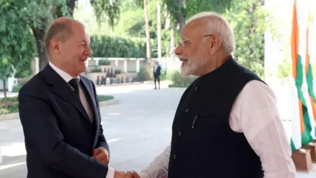 2022-ஆம் ஆண்டில் நரேந்திர மோதி ஜெர்மனிக்கு வருகை தந்தபோதேகூட, இந்தக் கேள்வி எழுப்பப்பட்டது.