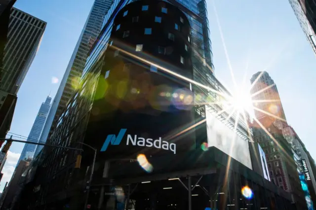Tòa nhà Nasdaq vào ngày 24/1/2023