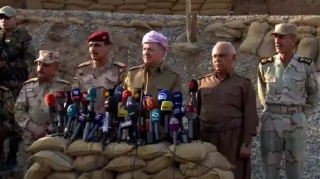 Barzani, Musul cephesine geldi