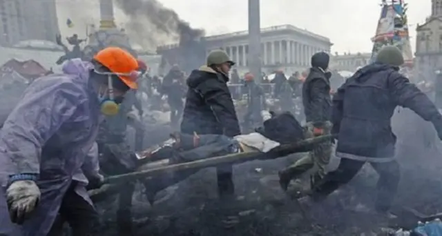 Активісти Майдану під час протистояння