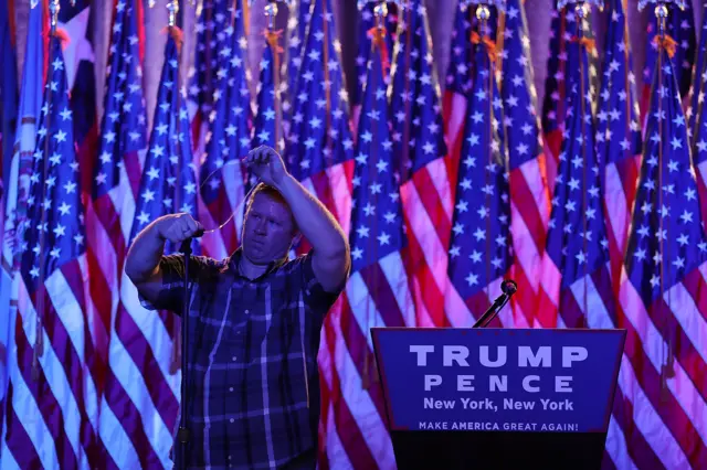 Donald Trump en el hotel Hilton.