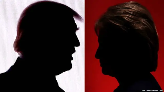 Perfiles de Donald Trump y Hillary Clinton.