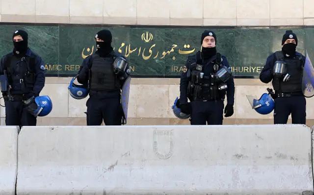 اعتراضات مقابل سفارت ایران در آنکارا