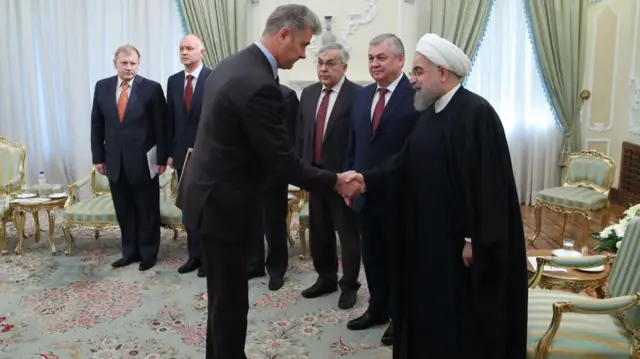 دیدار روحانی و نماینده رئیس جمهور روسیه در امور خاورمیانه