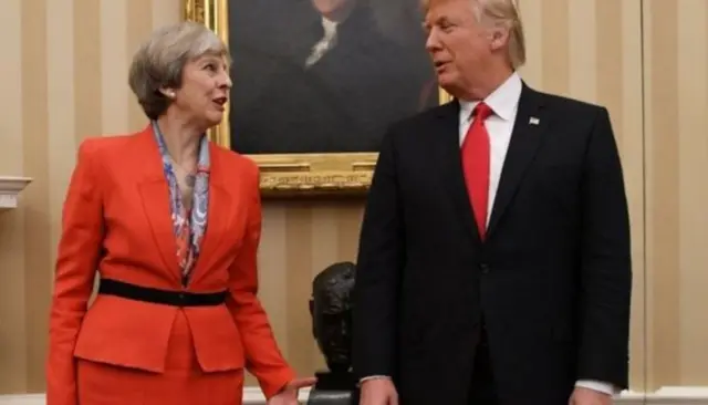 Theresa May and Donald Trump