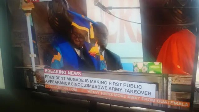 Mugabe à l'université du Zimbabwe
