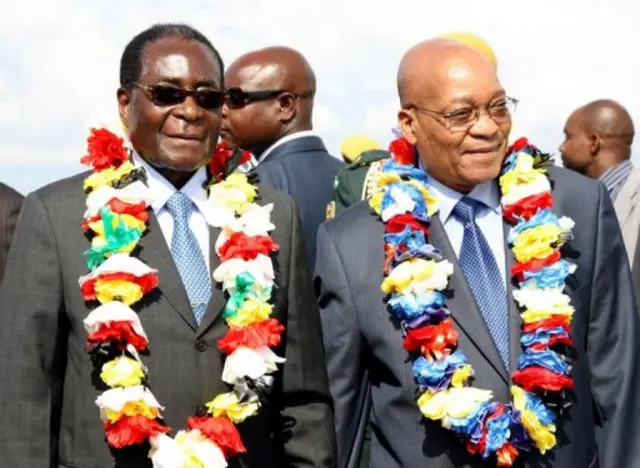 Jacob Zuma et Robert Mugabe