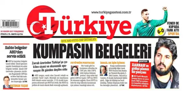 Türkiye gazetesi Zarrab haberi