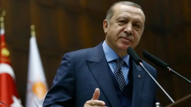 Cumhurbaşkanı Erdoğan kürsüde