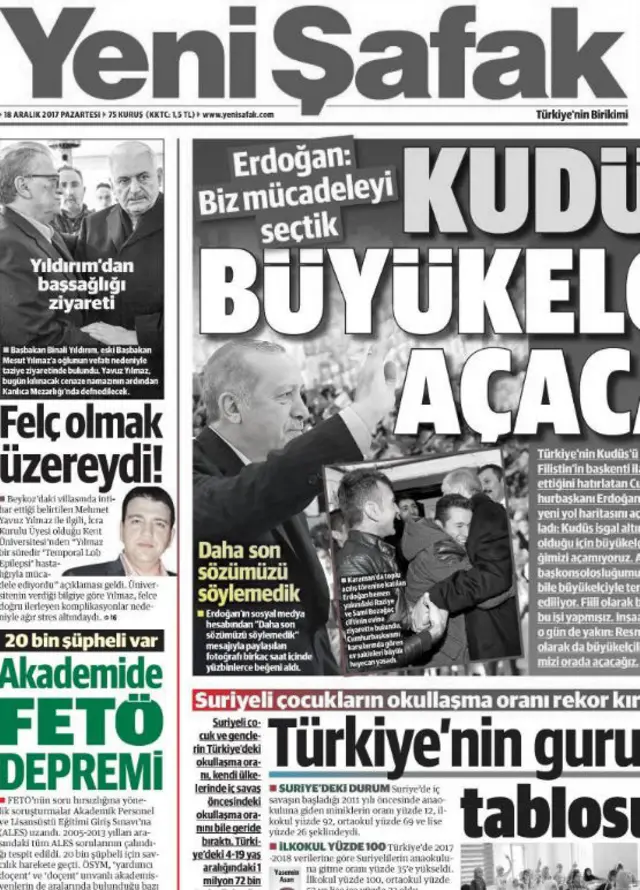 Yeni Şafak gazetesi