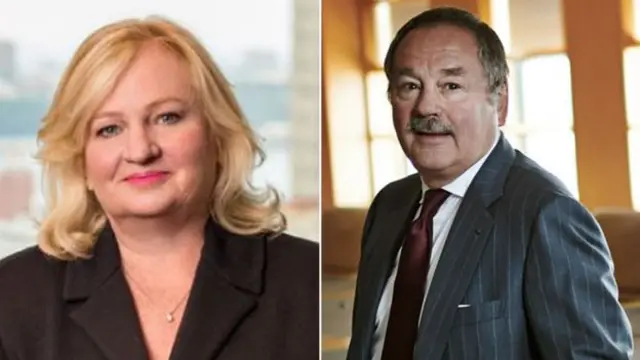 Mehmet Hakan Atilla'nın savunma ekibi: Cathy Fleming (solda) ve Victor Rocco (sağda)