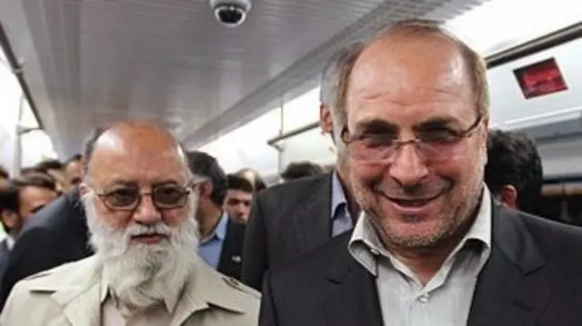 قالیباف (راست) و چمران