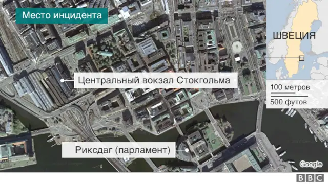 Карта места инцидента
