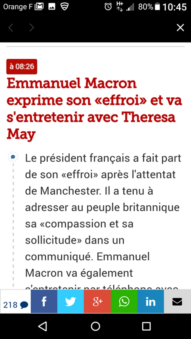 Ý kiến của Tổng thống Macron