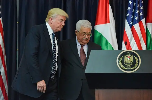 Trump ve Abbas birarada