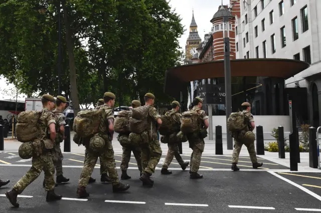 Army forces involve in to protect London
