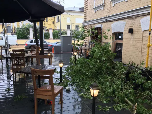 Последствия урагана в Москве