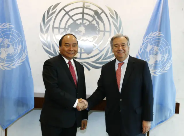 Thủ tướng Nguyễn Xuân Phúc và Tổng Thư ký Liên Hợp Quốc Antonio Guterres