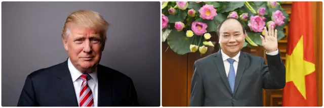 Tổng thống Trump (trái) và Thủ tướng Nguyễn Xuân Phúc