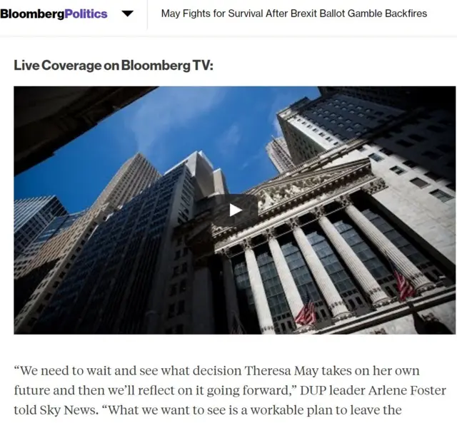 Bloomberg đưa tin về bầu cử lập pháp Anh