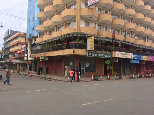 Mitaa ikiwa bila watu na biashara nyingi kufungwa mjini Nakuru