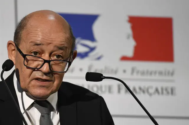 Fransa Dışişleri Bakanı Jean-Yves Le Drian