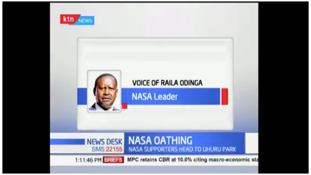 Raila Odinga alisema wataendelea na sherehe ya kuapishwa