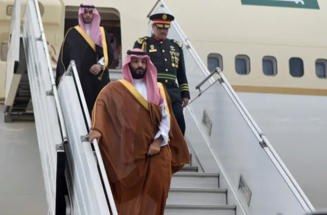 ولي العهد السعودي عند وصوله إلى العاصمة الأرجنتينية