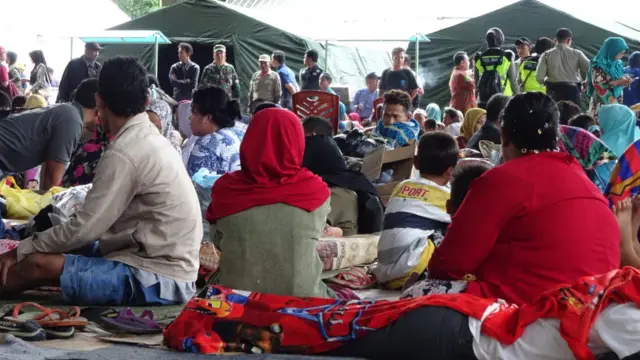pengungsi di Kalianda, Lampung Selatan