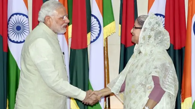 নরেন্দ্র মোদি ও শেখ হাসিনা