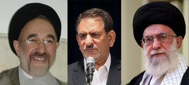 محمد خاتمی اسحاق جهانگیری و علی خامنهای