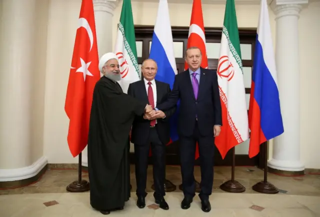 Ruhani, Erdoğan, Putin