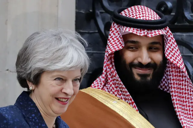 ولي العهد السعودي ورئيسة الوزراء البريطانية